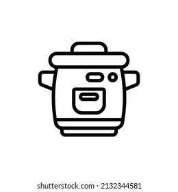  rice cooker icon, isolated homeware outline icon with white background, perfect for website, blog, logo, graphic design, social media, UI, mobile app, EPS 10 vector illustration