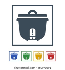Rice cooker Icon Isolated on White Background.vector illustration icon