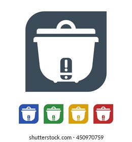 Rice cooker Icon Isolated on White Background.vector illustration icon