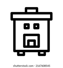 rice cooker icon or logo isolated sign symbol vector illustration - high quality black style vector icons
