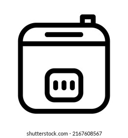 rice cooker icon or logo isolated sign symbol vector illustration - high quality black style vector icons
