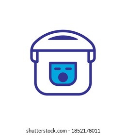 rice cooker icon vector color style design