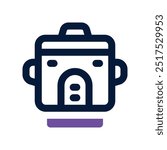 rice cooker icon. vector dual tone icon for your website, mobile, presentation, and logo design.