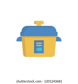 rice cooker icon vector. electric appliances icon flat style