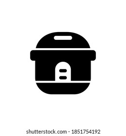 rice cooker icon vector glyph style design