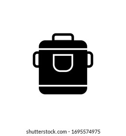 Icono de cocina de arroz ilustración de glifo estilo. aislado sobre fondo blanco