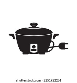 plantilla de logotipo de ilustración de vector de icono de cocina de arroz