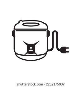 rice cooker icon vector illustration logo template