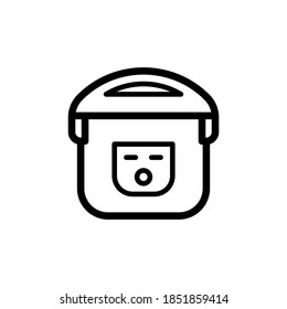icono de cocina de arroz diseño de línea vectorial trazo editable