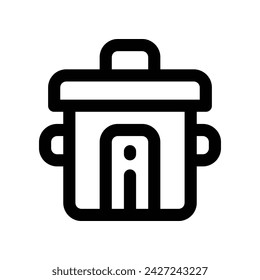 rice cooker icon. vector line icon for your website, mobile, presentation, and logo design.