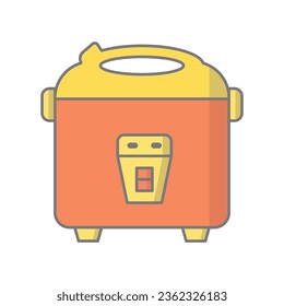 Rice cooker icon vector on trendy design