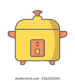 Rice cooker icon vector on trendy design