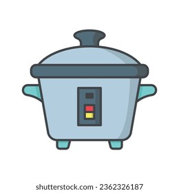 Rice cooker icon vector on trendy design