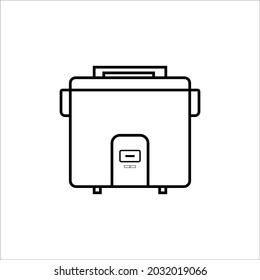 Icono de la olla de arroz símbolo vector 