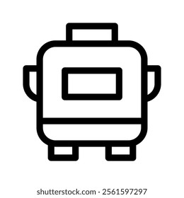 Rice Cooker Icon Vector Symbol Design Illustration