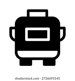 Ilustración de diseño de símbolo de Vector de icono de cocina de arroz