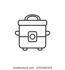 diseño del logotipo de la ilustración de la plantilla del vector de la olla de arroz