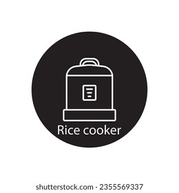 rice cooker icon vector template illustration logo design