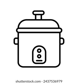 rice cooker icon with white background vector stock illustration