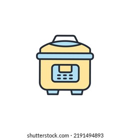 Rice cooker icons  symbol vector elements for infographic web