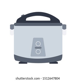 Rice cooker isolated. Flat design icon vector illustration.