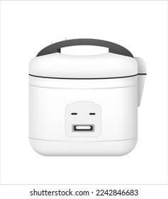 rice cooker, isolated on white background, vector illustration