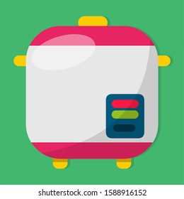 rice cooker isolated vector illustration icon in flat style