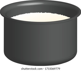 a rice cooker isolated vector illustration