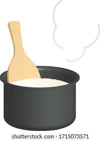 A Rice Cooker Isolated Vector Illustration