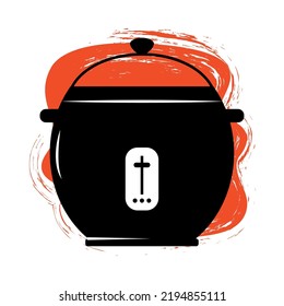 icono de cocina de cocina de arroz aislado