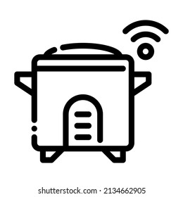 rice cooker kitchen internet of things iot smarthome icon