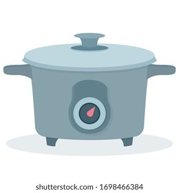 rice cooker kitchen utensil. flat icon vector illustration
