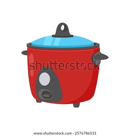 Rice Cooker, Kitchen Vector Illustration Isolated