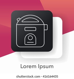 rice cooker line icon