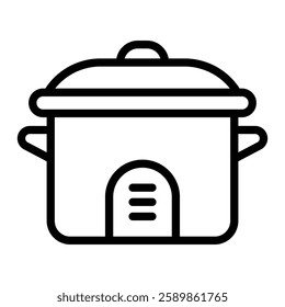 Rice Cooker Line Icon Design For Personal And Commercial Use