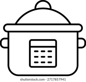Línea de cocina de arroz Diseño de íconos de Vector