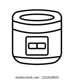 Rice cooker, lline art vector, flat icon design, illustration vector