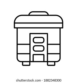 Rice Cooker Machine Kitchen Utensil Line Icon