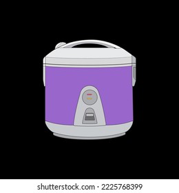 Rice cooker, magic jar, illustration vector, hand drawn art vector, outline art.
