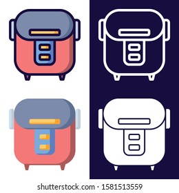 Rice Cooker Magicom Icon Set - Home Appliance