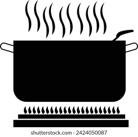 rice cooker oven vector and bottom fire