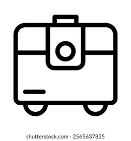 Rice cooker pixel perfect vector line icon