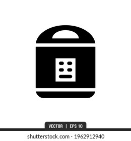 Rice Cooker Silhouette icon vector, illustration logo template in trendy style. Suitable for many purposes.