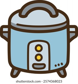 Rice cooker vector doodle illustration and graphic