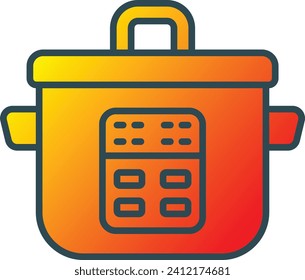 Rice cooker vector icon. Can be used for printing, mobile and web applications.