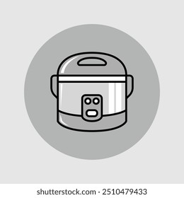 Rice cooker vector icon element