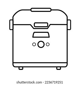 rice cooker vector icon isolated on white background, vector illustration, cook wear, kitchen wear