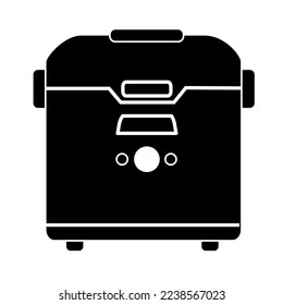 rice cooker vector icon isolated on white background, vector illustration, cookware, kitchenware 