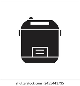 rice cooker vector icon line template