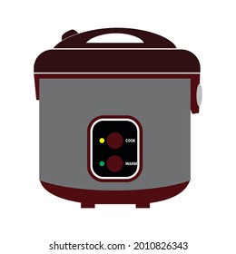 Rice cooker vector illustration on isolated background. Rice cooker clip art